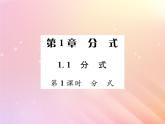 2019秋八年级数学上册第1章分式1-1分式（第1课时分式）习题课件（新版）湘教版