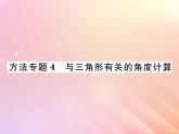 2019秋八年级数学上册方法专题4与三角形有关的角度计算习题课件（新版）湘教版