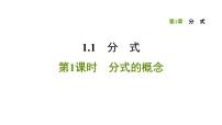 初中数学湘教版八年级上册1.1 分式课文内容课件ppt