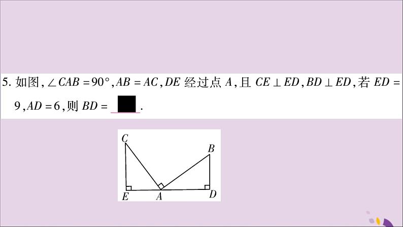 八年级数学上册第2章三角形2-5全等三角形第6课时全等三角形的性质与判定的综合运用习题课件（新版）湘教版07