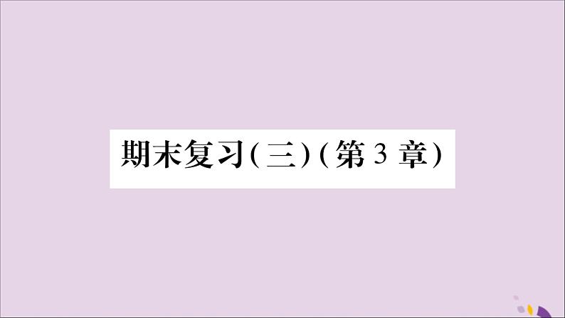 八年级数学上册期末复习（3）（第3章）习题课件（新版）湘教版01