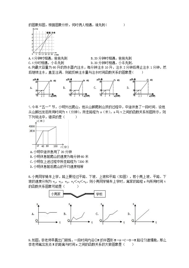 2021年人教版数学八年级下册19.1.2《 函数的图象》同步练习(含答案)02