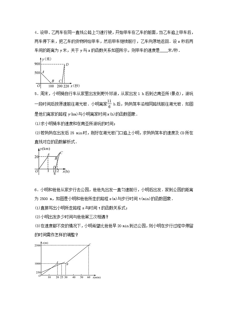 2021年人教版数学八年级下册19.3 《一次函数实际问题》同步练习（含答案）第2页