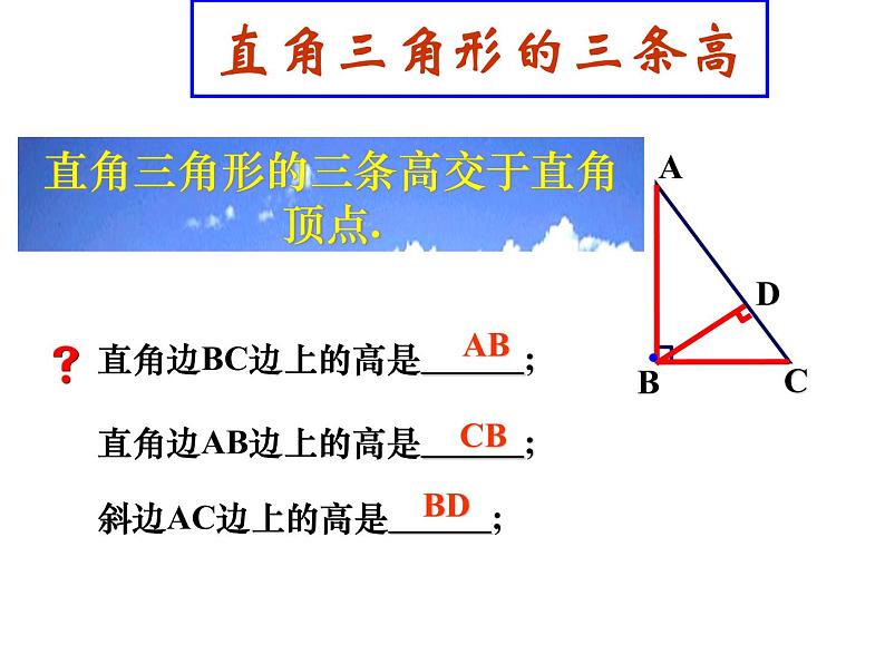 人教版八年级上册数学三角形的高线中线角平分线 PPT课件第6页