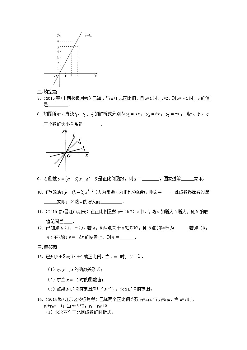 正比例函数（提高）巩固练习02