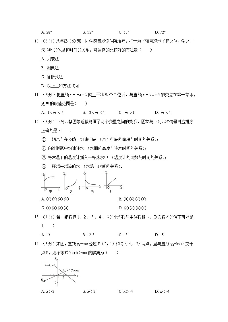 2018-2019学年河北省石家庄市行唐县八年级（下）期末数学试卷03