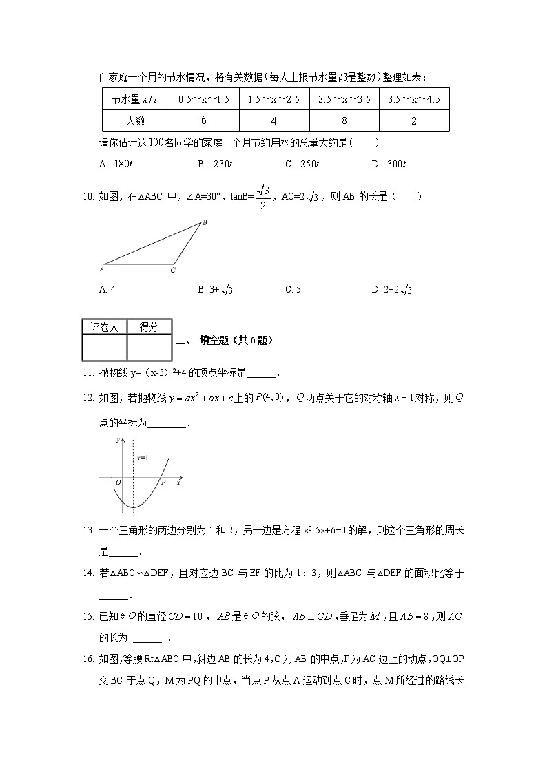 2018-2019学年河北省衡水市武邑中学九年级（上）期末数学试卷03