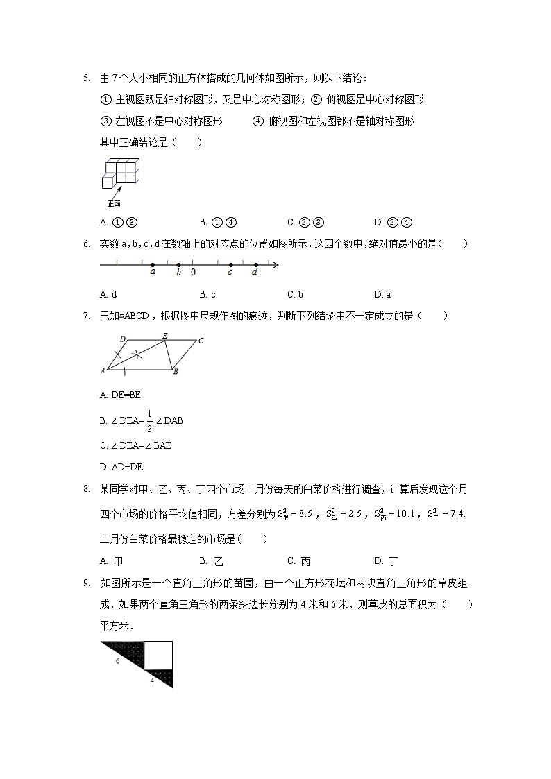 2019年河北省唐山市开平区中考数学一模试卷02