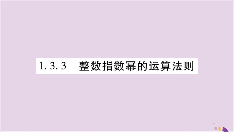 整数指数幂的运算法则PPT课件免费下载01