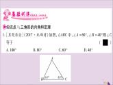 八年级数学上册第2章三角形2-1三角形第3课时三角形的内角和外角习题课件（新版）湘教版