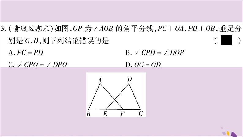 八年级数学上册第2章三角形2-5全等三角形第4课时三角形全等的判定（AAS）习题课件（新版）湘教版05