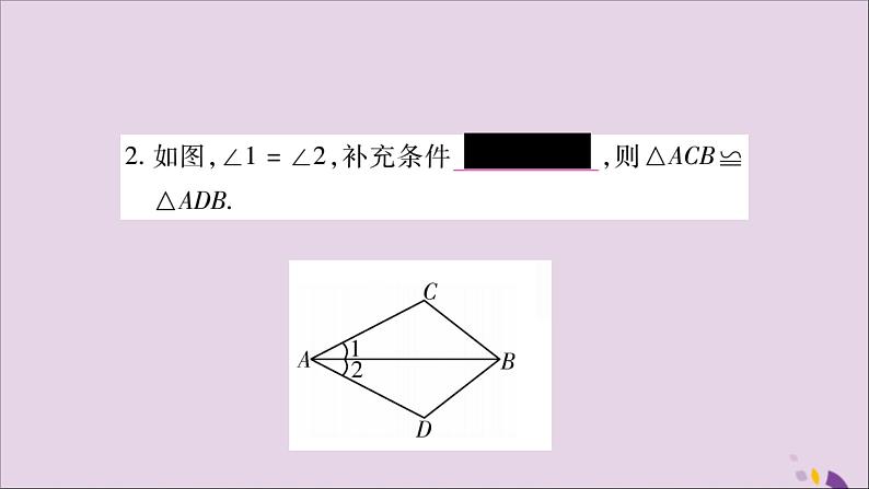 八年级数学上册第2章三角形2-5全等三角形第2课时三角形全等的判定（SAS）习题课件（新版）湘教版03