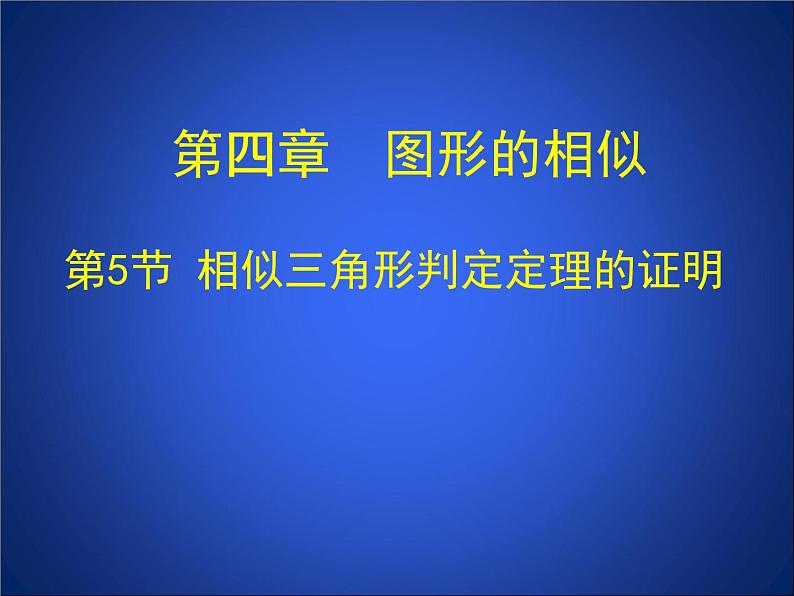 八年级下数学课件《相似三角形判定定理的证明》参考课件2_鲁教版01