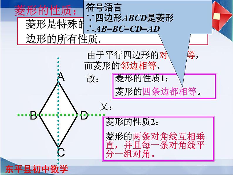 八年级下数学课件6-1菱形的性质与判断（1）_鲁教版06