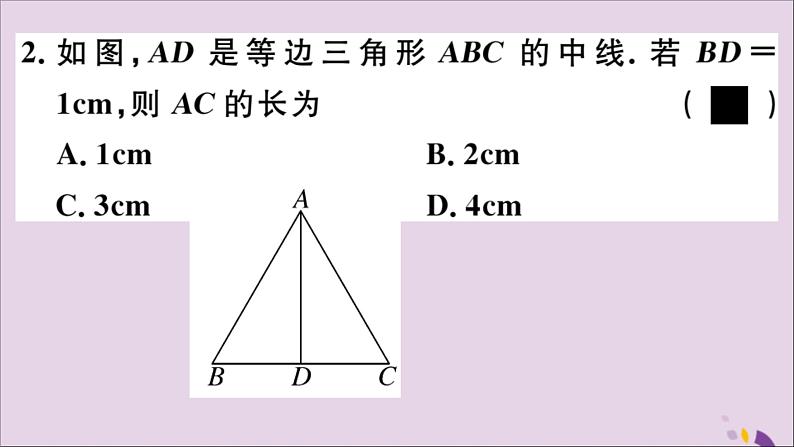 八年级数学上册17-1等腰三角形第2课时等边三角形的性质课件（新版）冀教版03