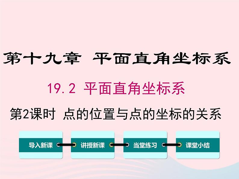 2019秋八年级数学下册第十九章平面直角坐标系19-2平面直角坐标系第2课时平面直角坐标系内点的坐标特征教学课件（新版）冀教版01