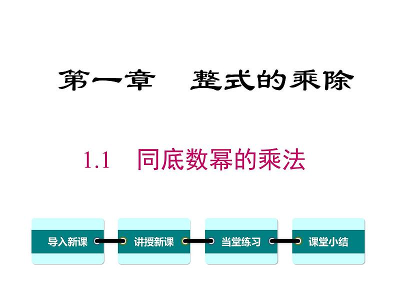 1.1 同底数幂的乘法 ppt课件（北师大版七下）01