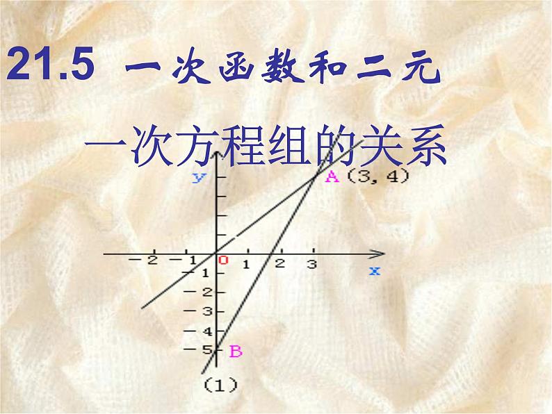 八年级下数学课件《一次函数与二元一次方程的关系》课件2_冀教版第1页