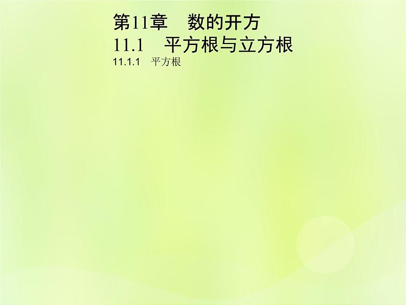 八年级数学上册第11章数的开方11-1平方根与立方根11-1-1平方根习题课件01