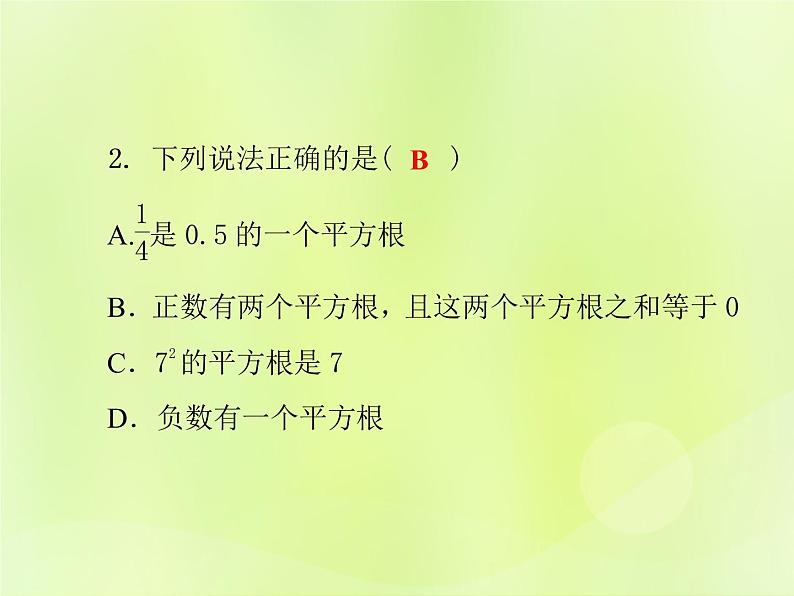 八年级数学上册第11章数的开方11-1平方根与立方根11-1-1平方根习题课件05