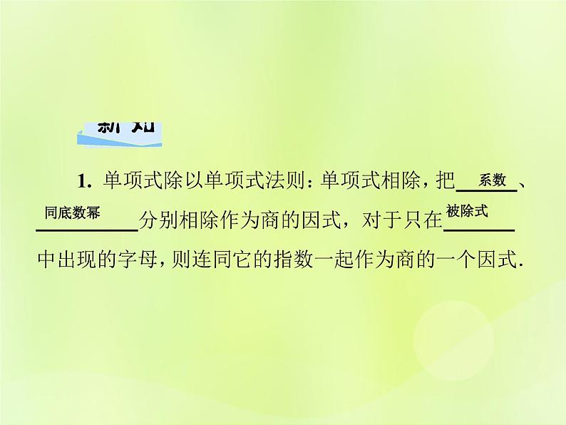 八年级数学上册第12章整式的乘除12-4整式的除法12-4-1单项式除以单项式习题课件02