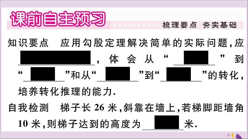 八年级数学上册第14章勾股定理14-2勾股定理的应用习题课件02