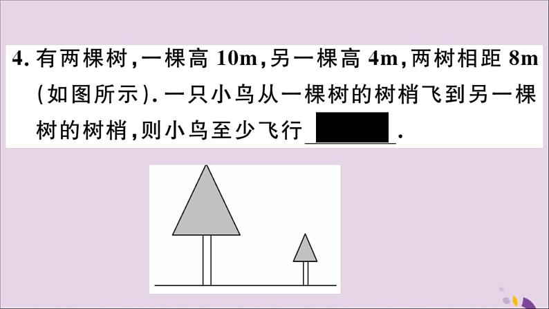 八年级数学上册第14章勾股定理14-2勾股定理的应用习题课件06