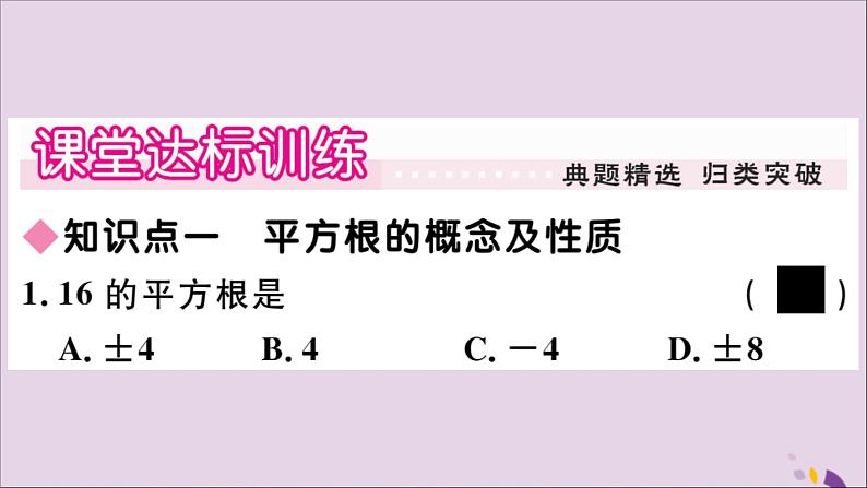 八年级数学上册第11章数的开方11-1平方根与立方根11-1-1平方根习题课件04