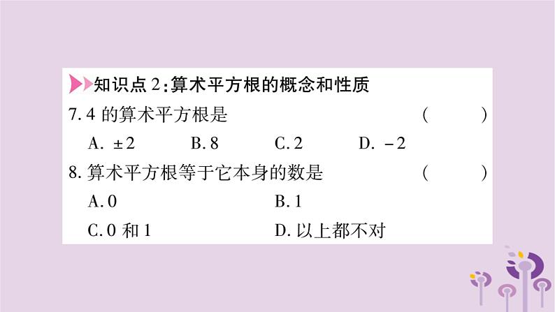 八年级数学上册第11章数的开方11-1平方根与立方根11-1-1平方根作业课件08