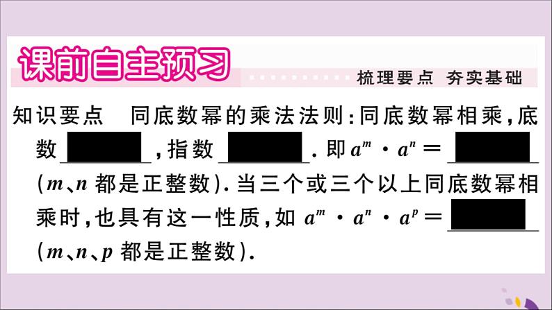 八年级数学上册第12章整式的乘除12-1幂的运算12-1-1同底数幂的乘法习题课件02