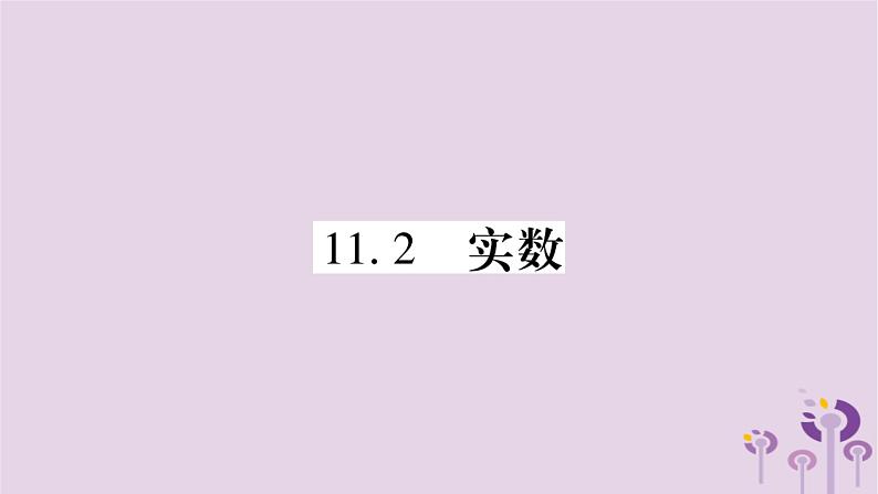 八年级数学上册第11章数的开方11-2实数作业课件01