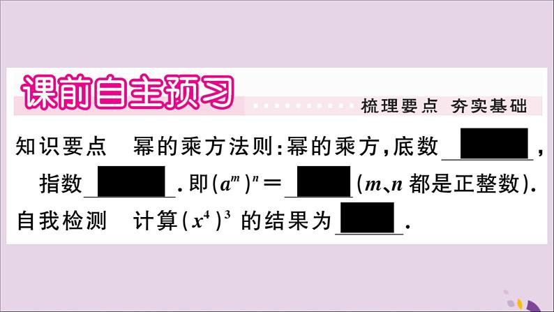 八年级数学上册第12章整式的乘除12-1幂的运算12-1-2幂的乘方习题课件02