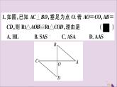 八年级数学上册第13章全等三角形13-2三角形全等的判定13-2-6斜边直角边习题课件