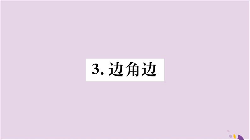 八年级数学上册第13章全等三角形13-2三角形全等的判定13-2-3边角边习题课件01