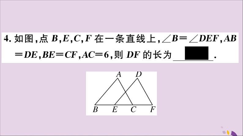 八年级数学上册第13章全等三角形13-2三角形全等的判定13-2-3边角边习题课件07