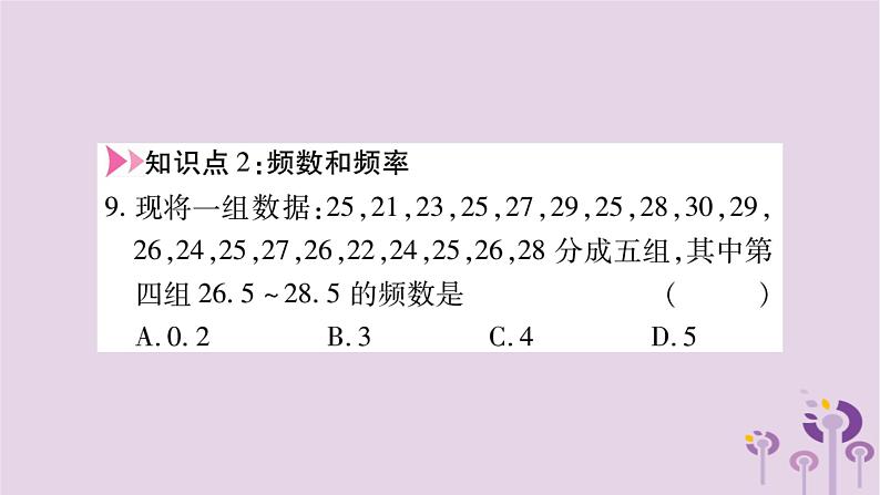 八年级数学上册第15章数据的收集与表示15-1数据的收集作业课件08