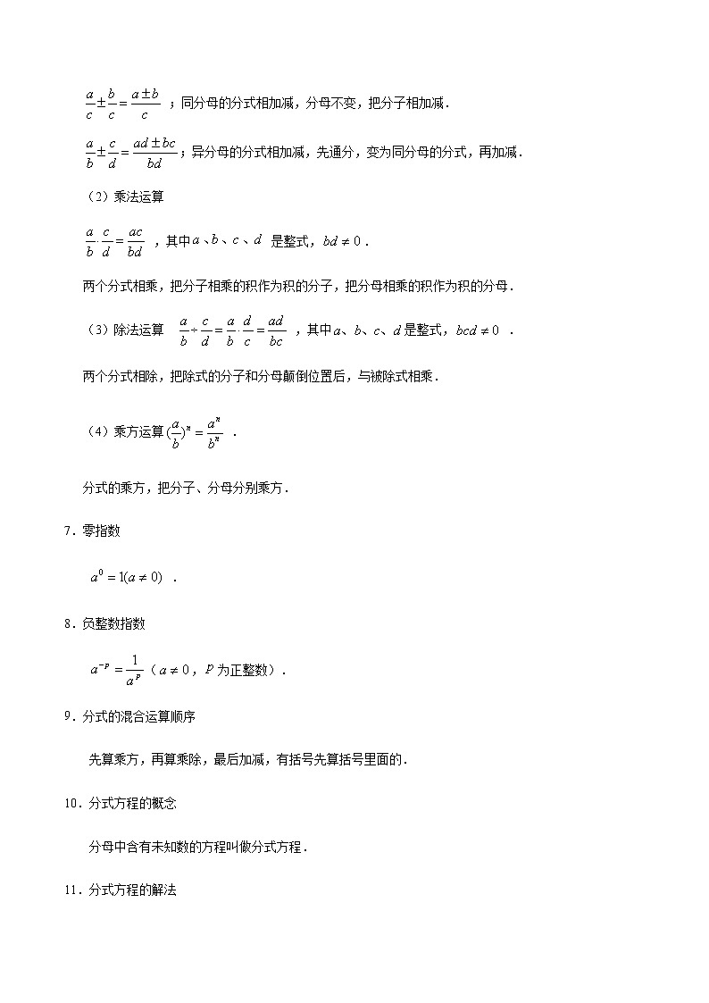2020-2021学年 人教版八年级数学上册期末冲刺    专题05《 分式》（教师版）02
