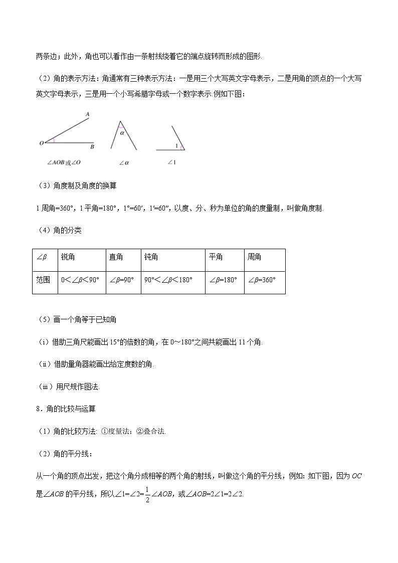 2020-2021学年 人教版七年级数学上册期末复习冲刺           专题04 《几何图形初步》（学生版）03