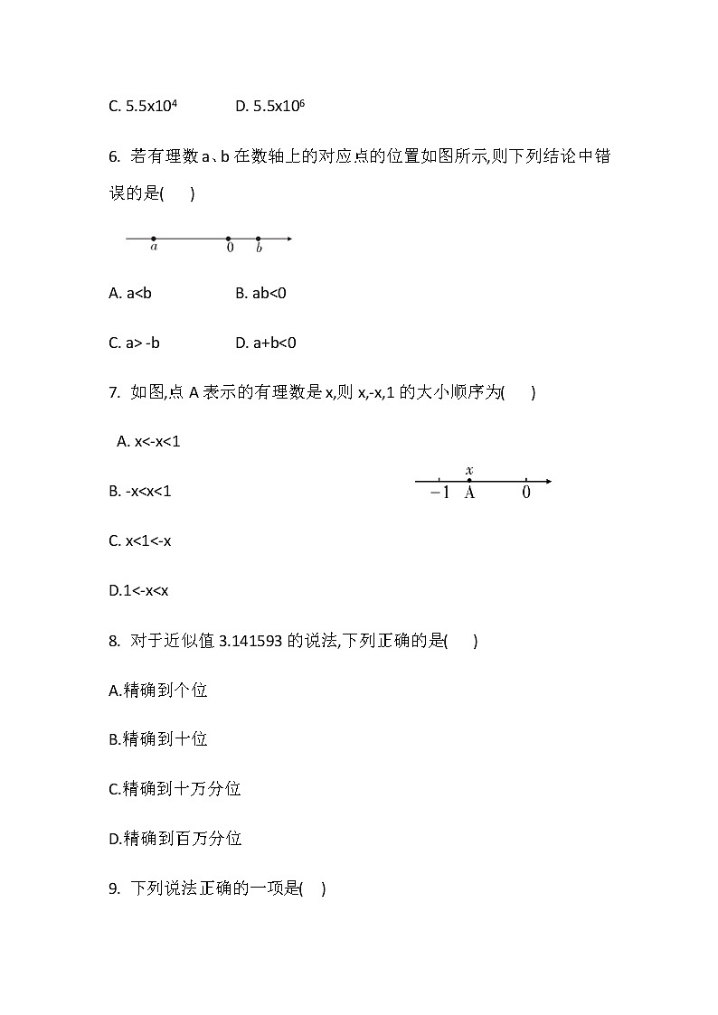 人教版七年级数学上册专题练习 专题一 有理数第2页