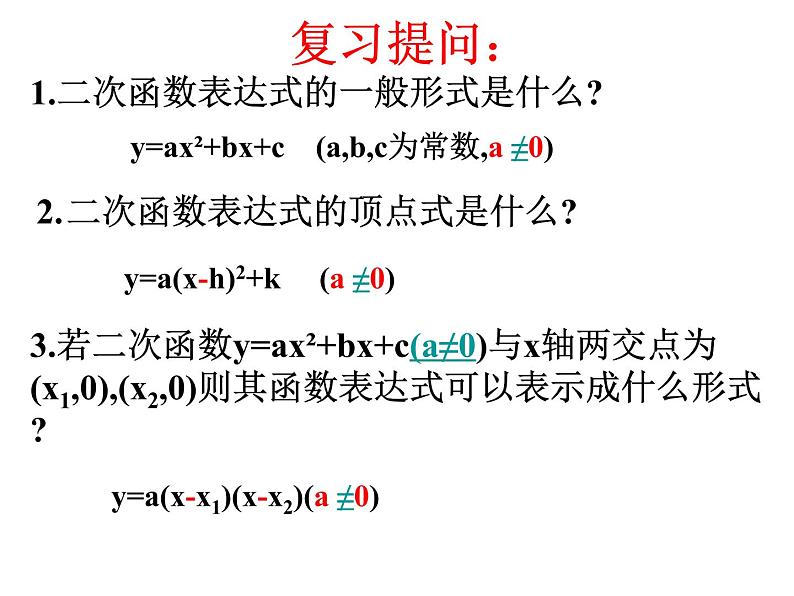 5.5 确定二次函数的表达式 课件（共19张PPT）04