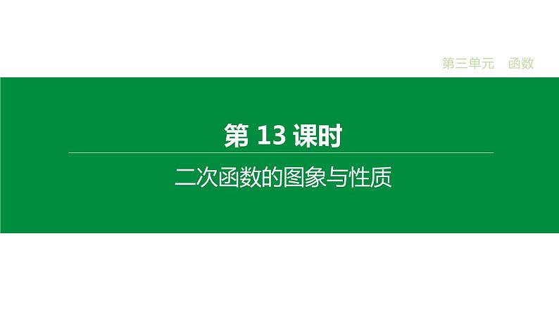 江苏2020中考一轮复习培优 第13课时　二次函数的图象与性质 练习课件01