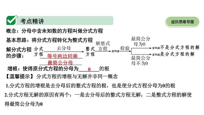 广东2020中考数学一轮抢分 2.第二节  分式方程及其应用 课件06