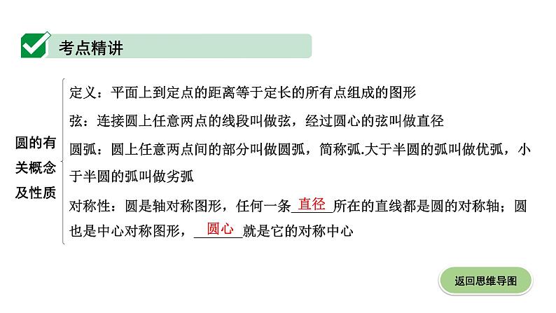 广东2020中考数学一轮抢分 1.第一节  与圆有关的性质 课件06