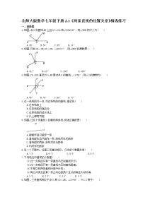 数学北师大版1 两条直线的位置关系精品复习练习题