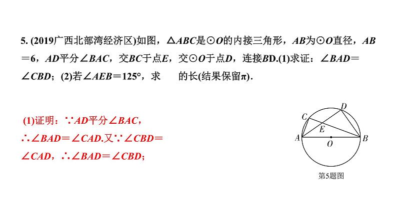 福建2020中考数学一轮培优 第六章  圆 试卷练习课件05