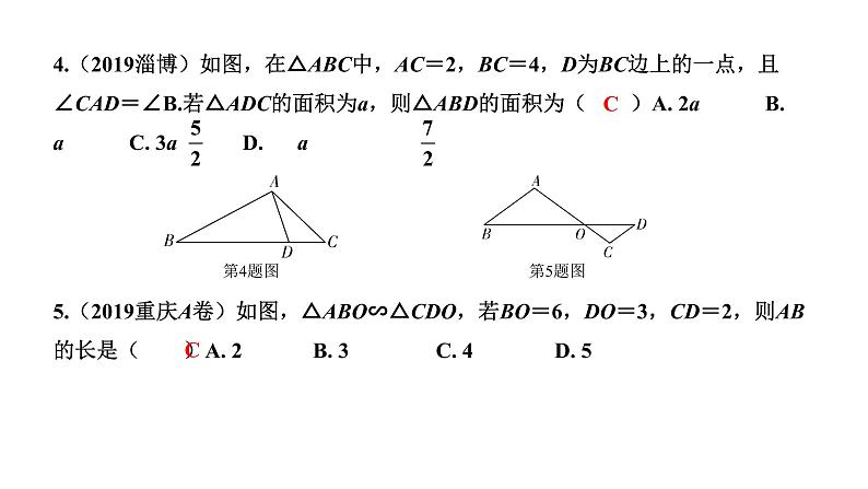 福建2020中考数学一轮培优 第四章  三角形 试卷练习课件06