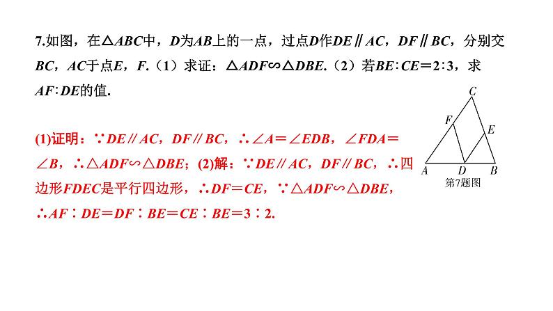 福建2020中考数学一轮培优 第四章  三角形 试卷练习课件08