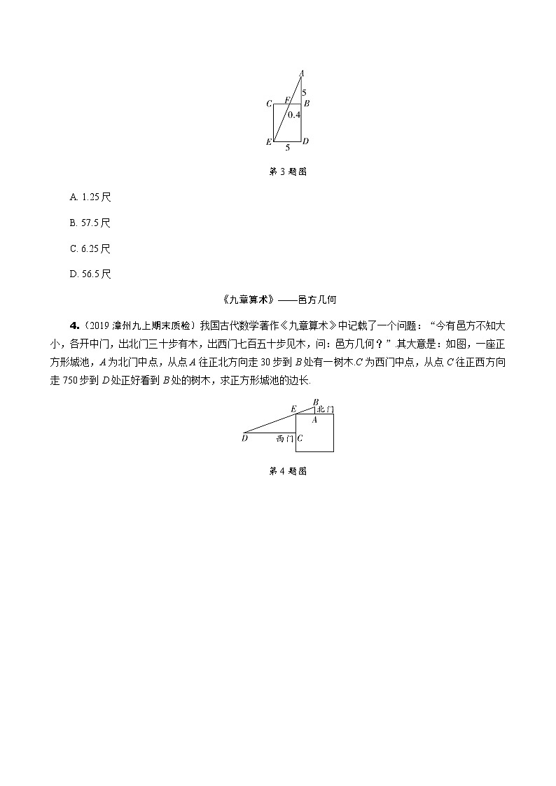 福建2020中考数学一轮培优 第四章  三角形 试卷练习课件02