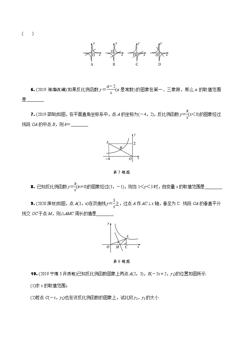 福建2020中考数学一轮培优 第三章  函数 试卷练习课件02