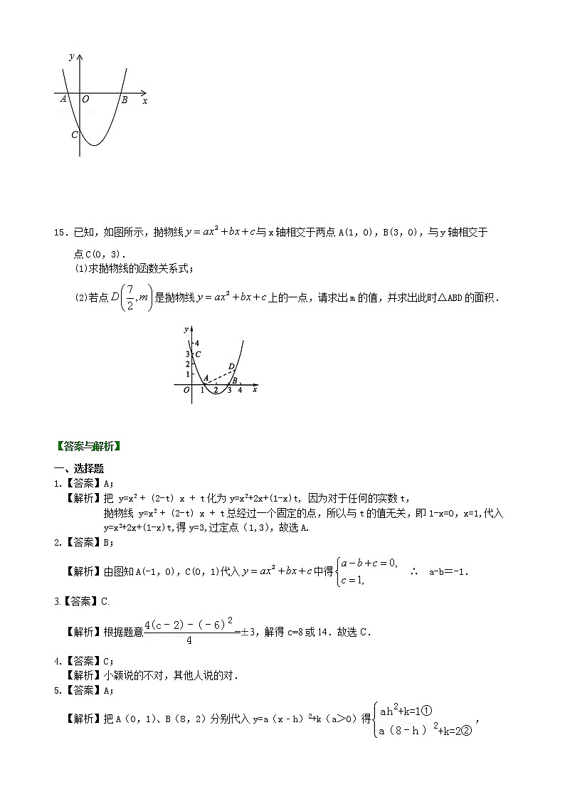 待定系数法求二次函数的解析式—巩固练习（提高）第3页